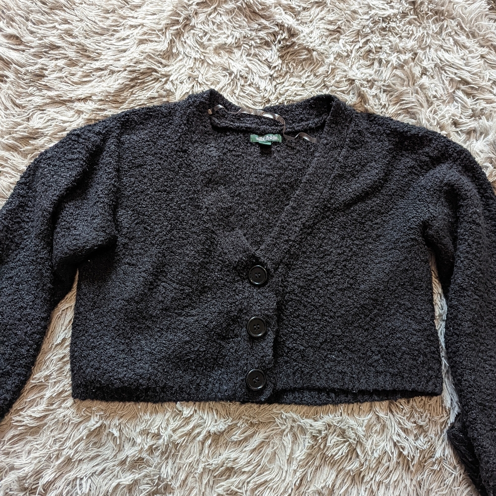 Cropped Button Sweater